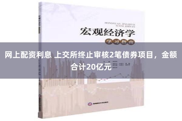 网上配资利息 上交所终止审核2笔债券项目，金额合计20亿元