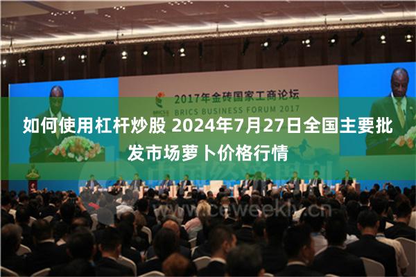 如何使用杠杆炒股 2024年7月27日全国主要批发市场萝卜价格行情