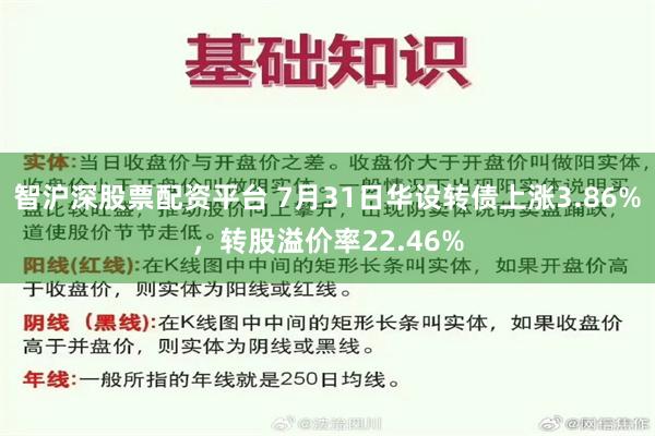 智沪深股票配资平台 7月31日华设转债上涨3.86%，转股溢价率22.46%