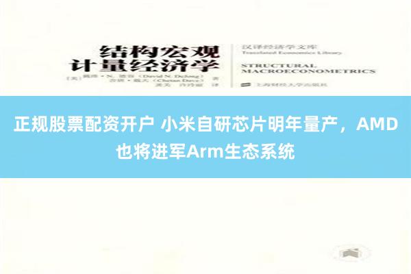 正规股票配资开户 小米自研芯片明年量产，AMD也将进军Arm生态系统